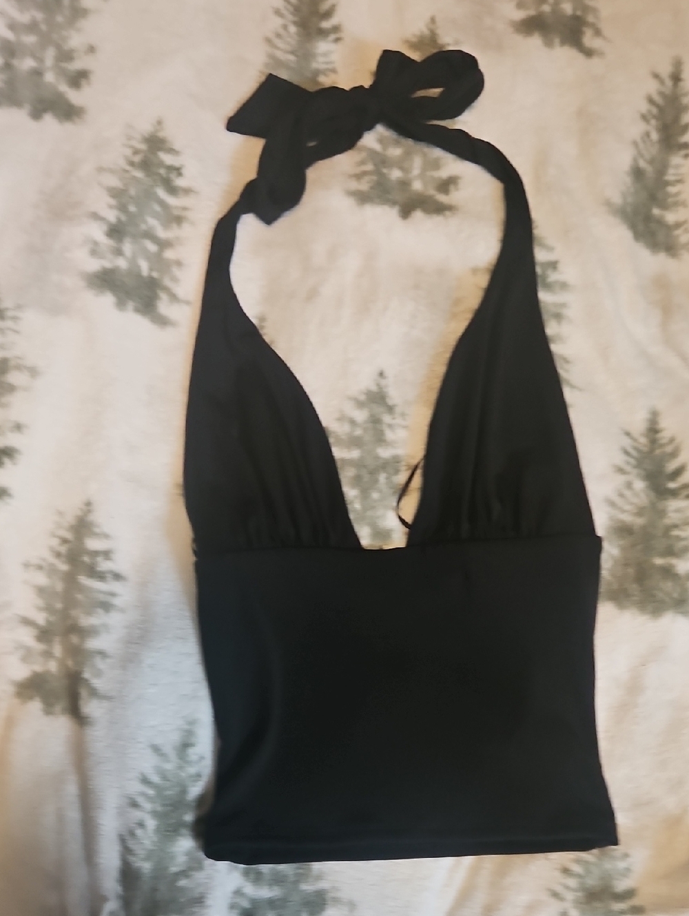 Garage Black Halter Neck Tank
